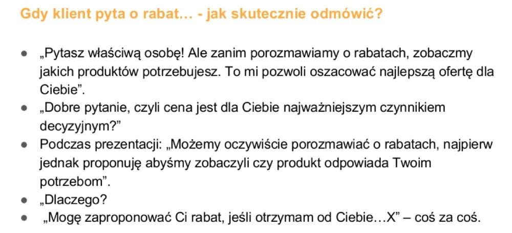 Jak odmówić rabatu?